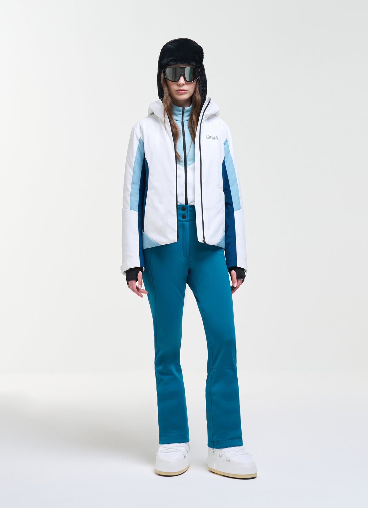 Dam Niseiko-jacka Bianco/Blu Midnight