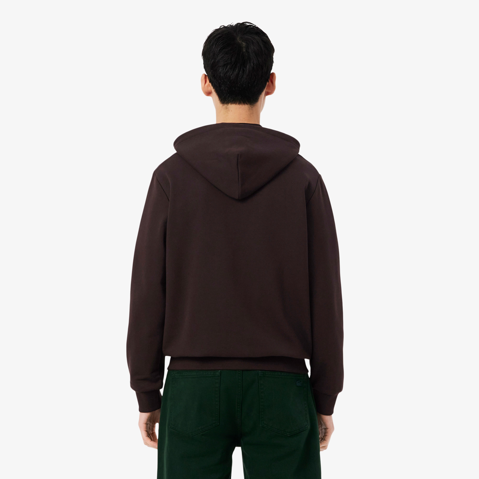 Pull Classic Fit Hoody Zip Homme Brown