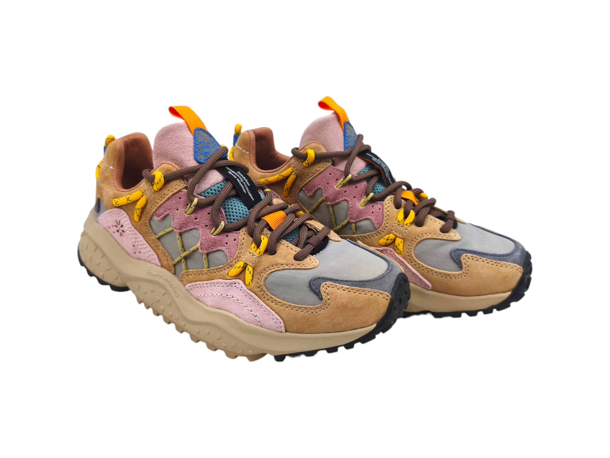 Frau Yamabushi Schuhe Cognac/Taupe/Pink