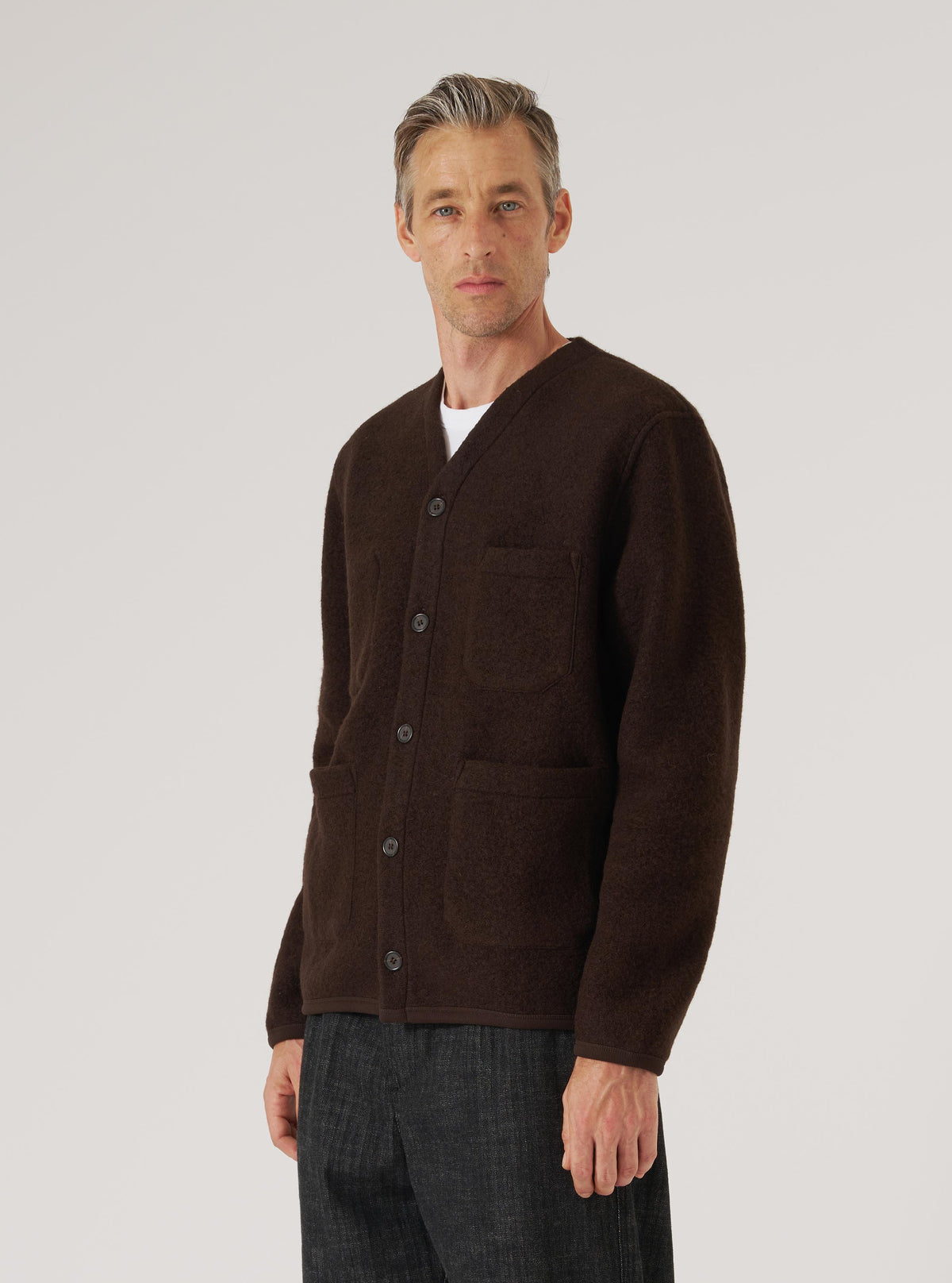 Maglia Wool Fleece Uomo Brown