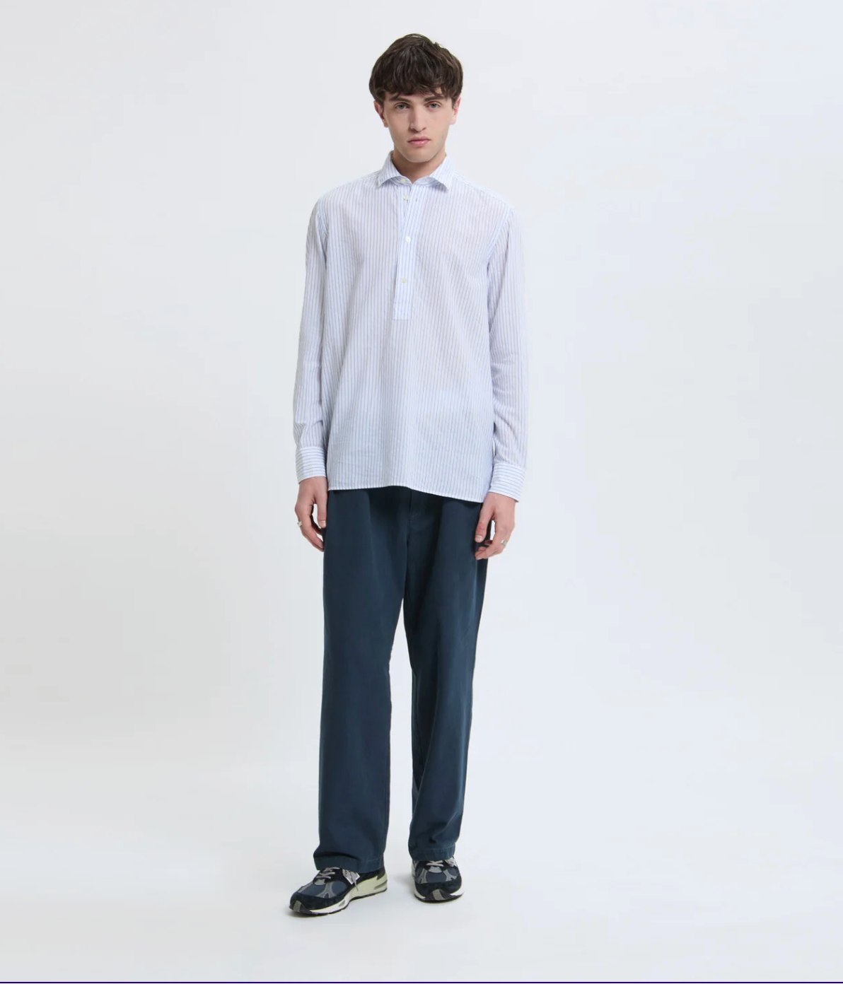 Camisa Polo Hombre White/Navy