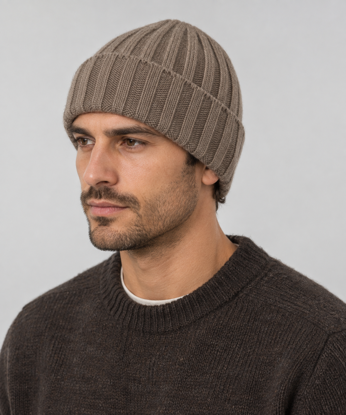 Mann Bixio Cashmere Mutze Beige