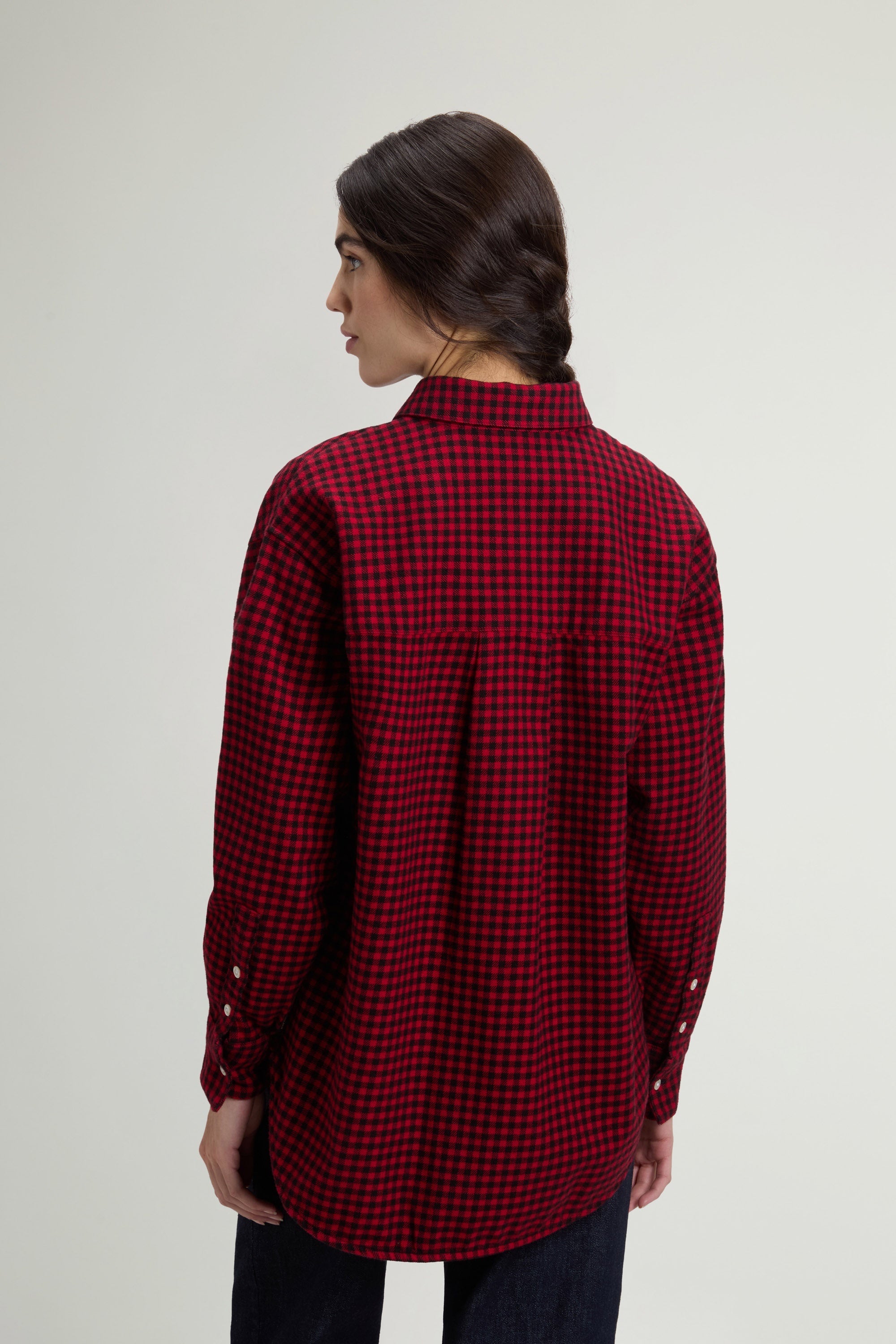Chemise Heavy Cotton Femme Red Micro Buffalo