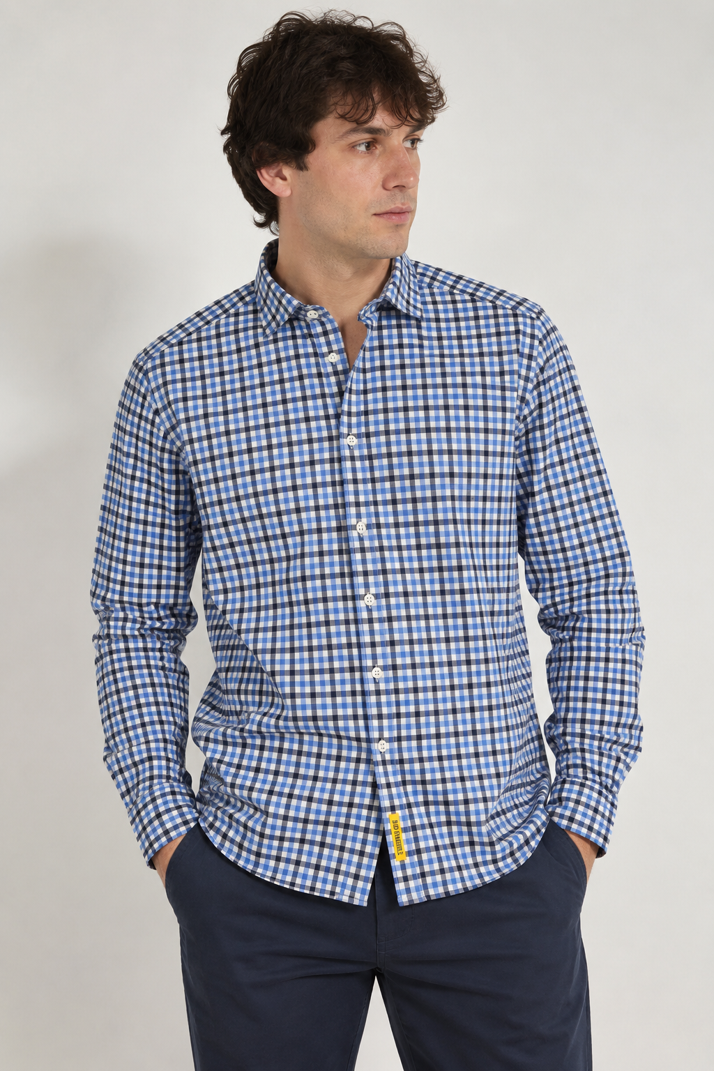 Mann Bradford Flannel Hemd Blue/Sky/White