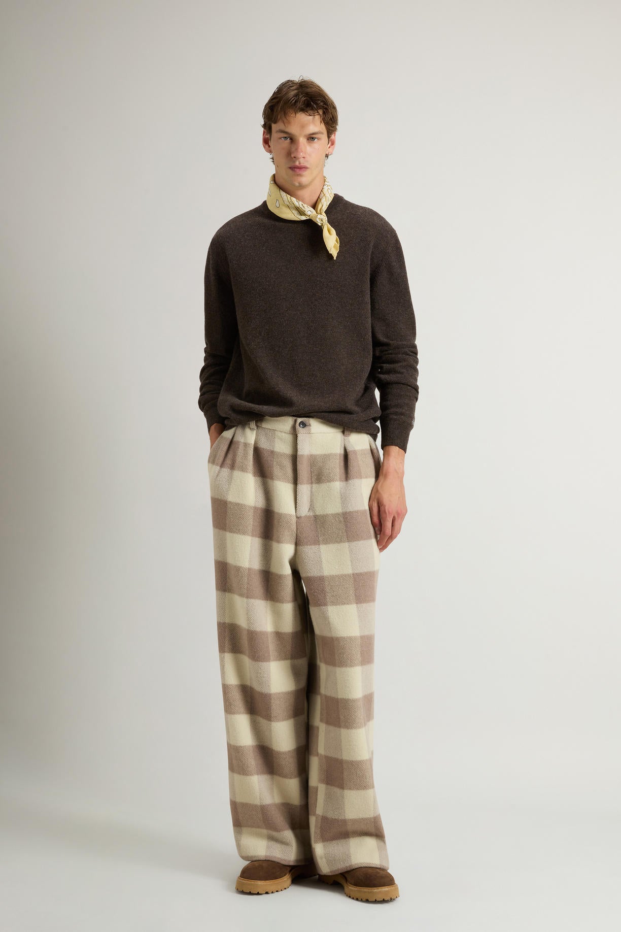 Men's Lambswool Crewneck Sweater Falcon