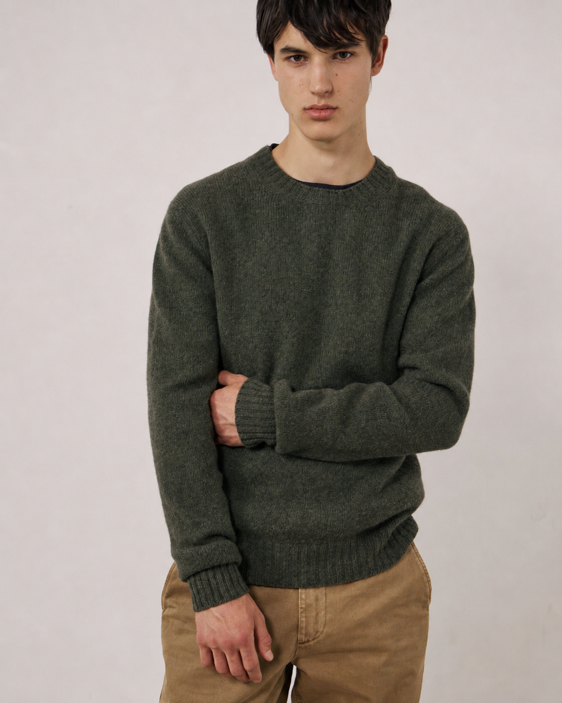 Maglia Shetland Uomo Military