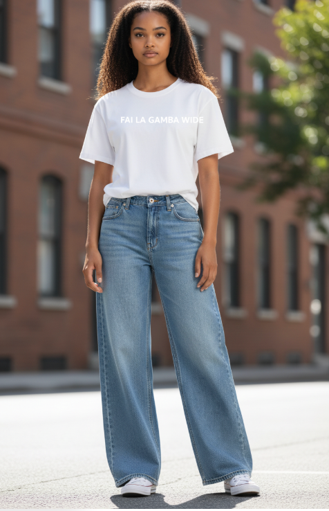Pantaloni Super Wide Donna Ocean Denim