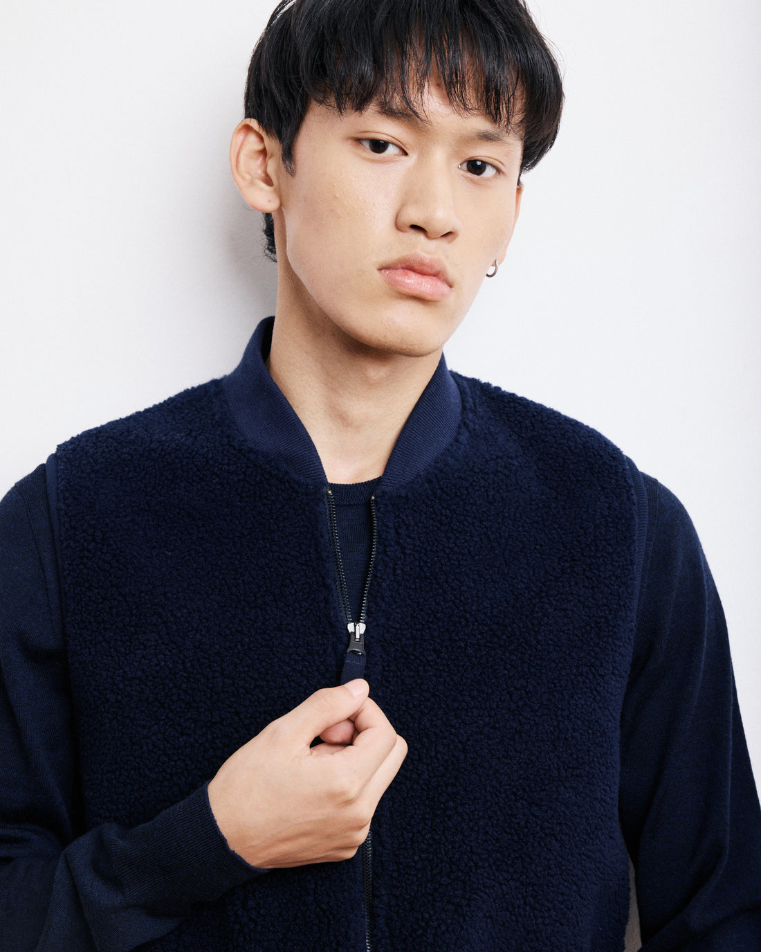 Gilet Sherpa Uomo Navy Blue