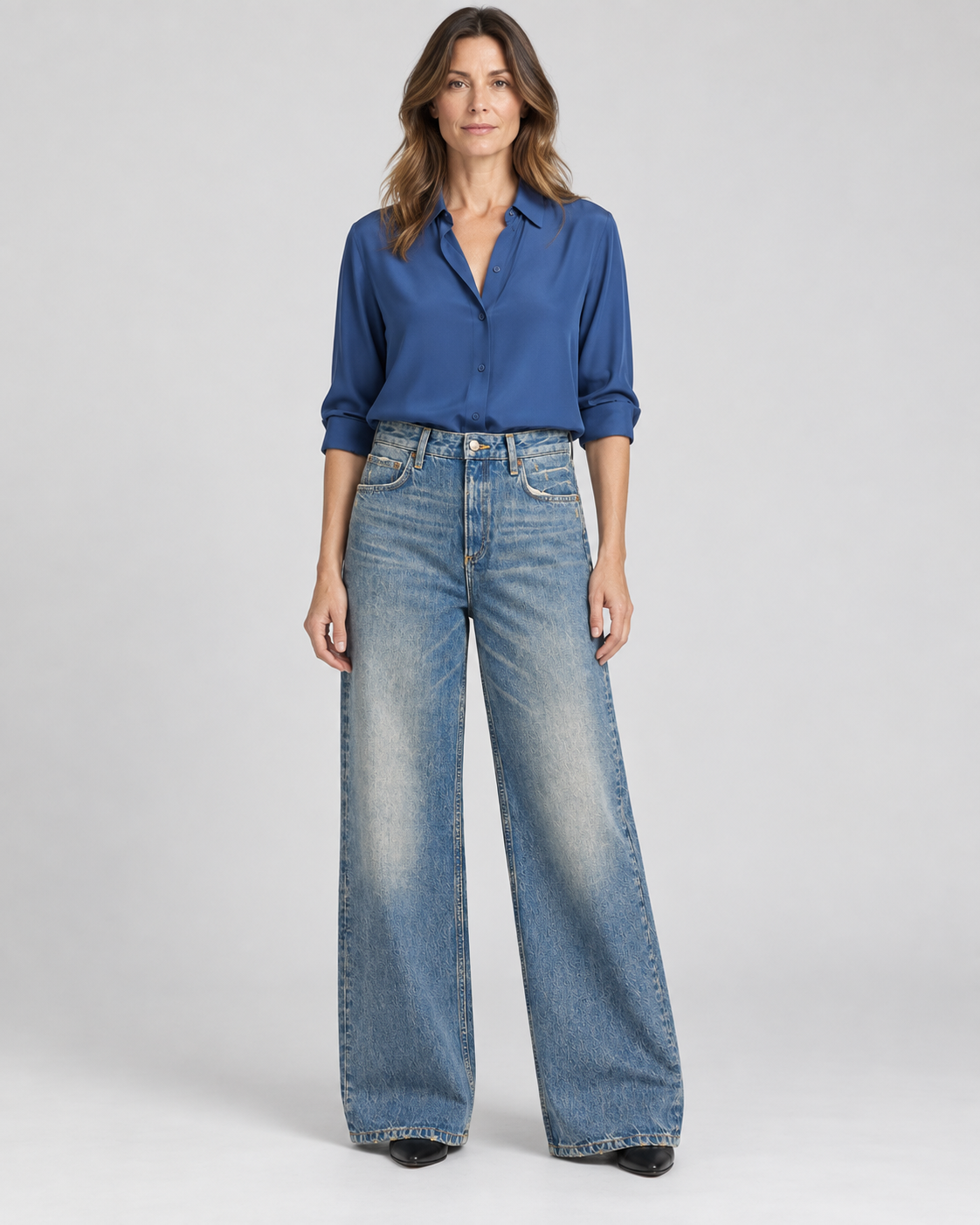 Pantaloni Old Glory Super Wide Donna Mocha Denim