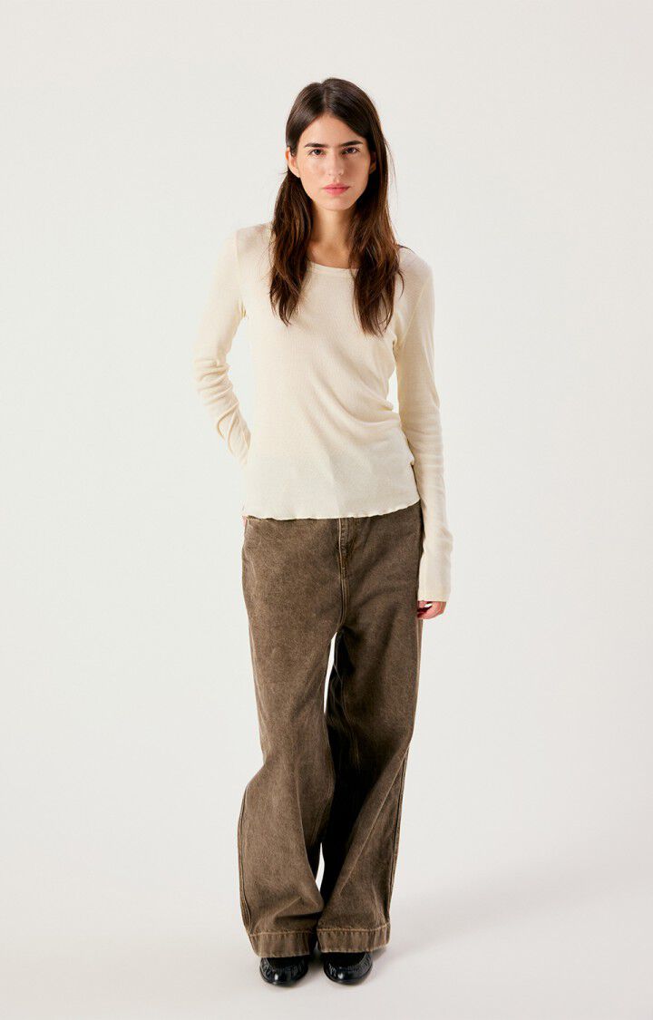 Pantaloni Oshow Loose Donna Stone Brown