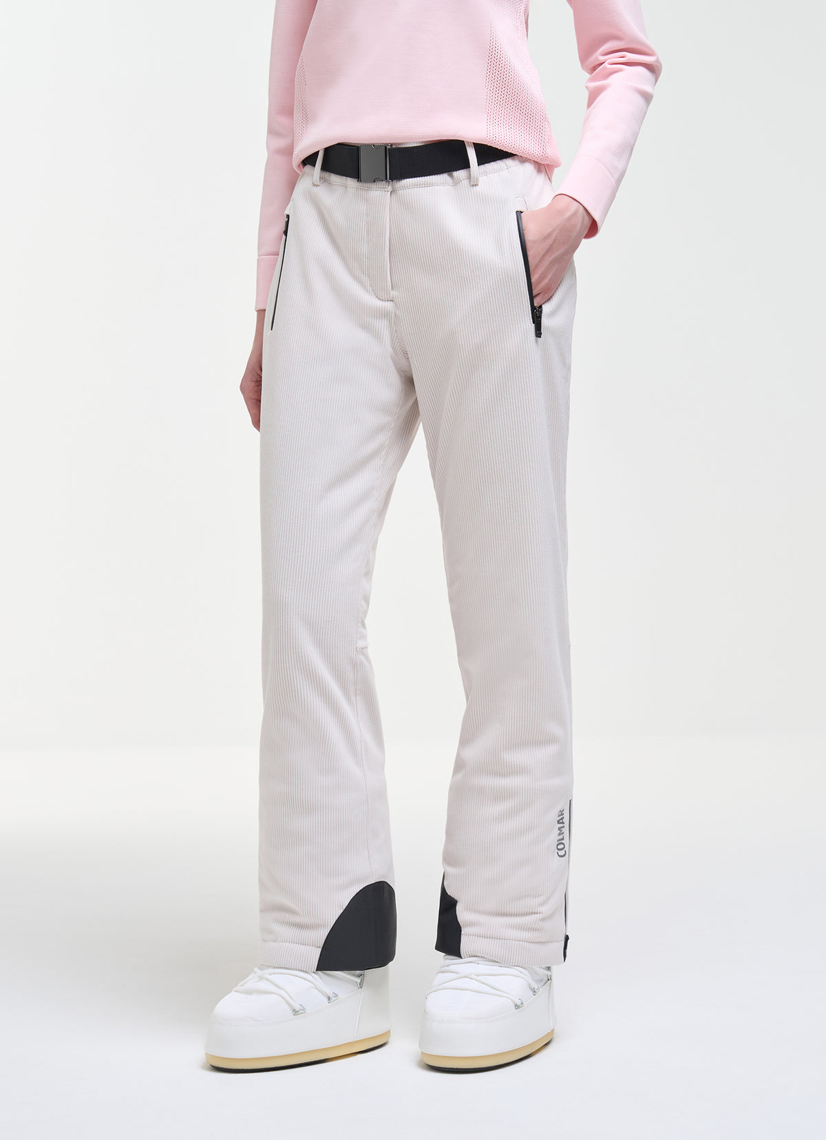 Women's Corduroy Trousers Bianco Incenso