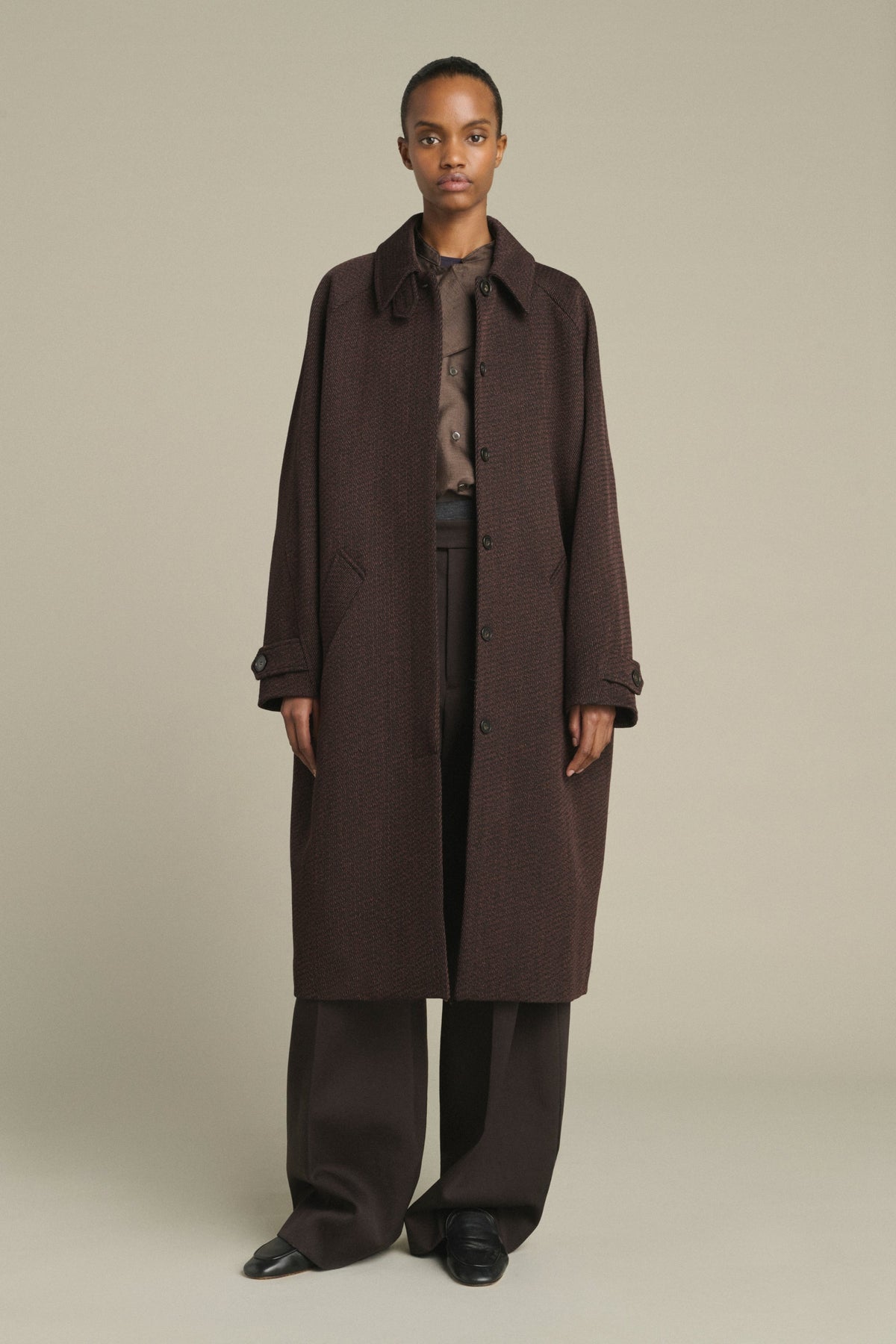 Frau Leandre Mantel Marron/Noir