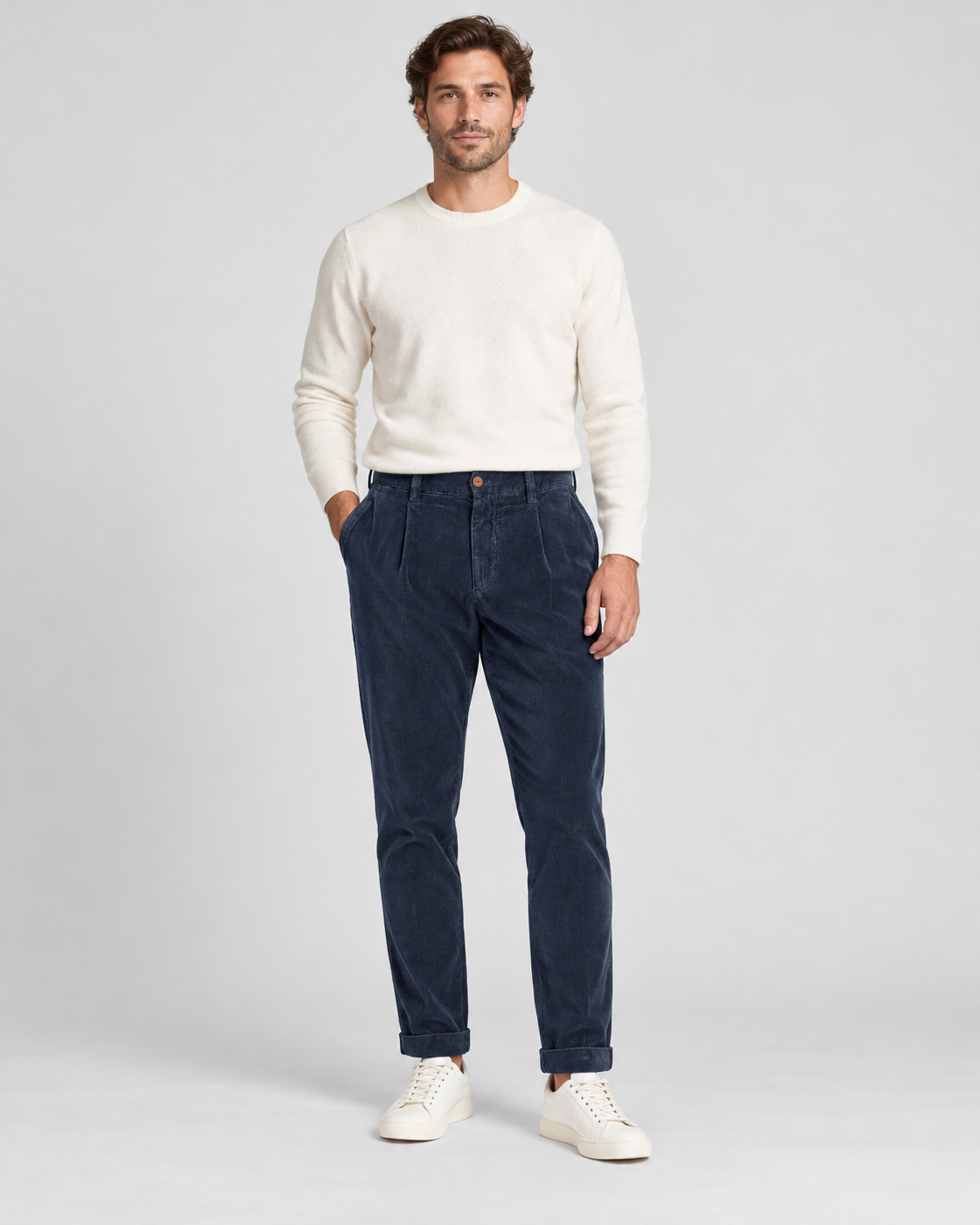 Pantaloni Regent 1000 Righe Uomo Dark Navy