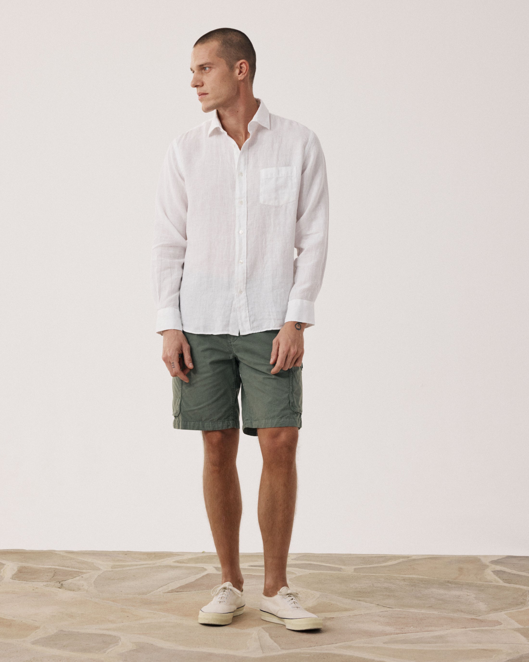 Camicia Paul Linen Uomo Bianca