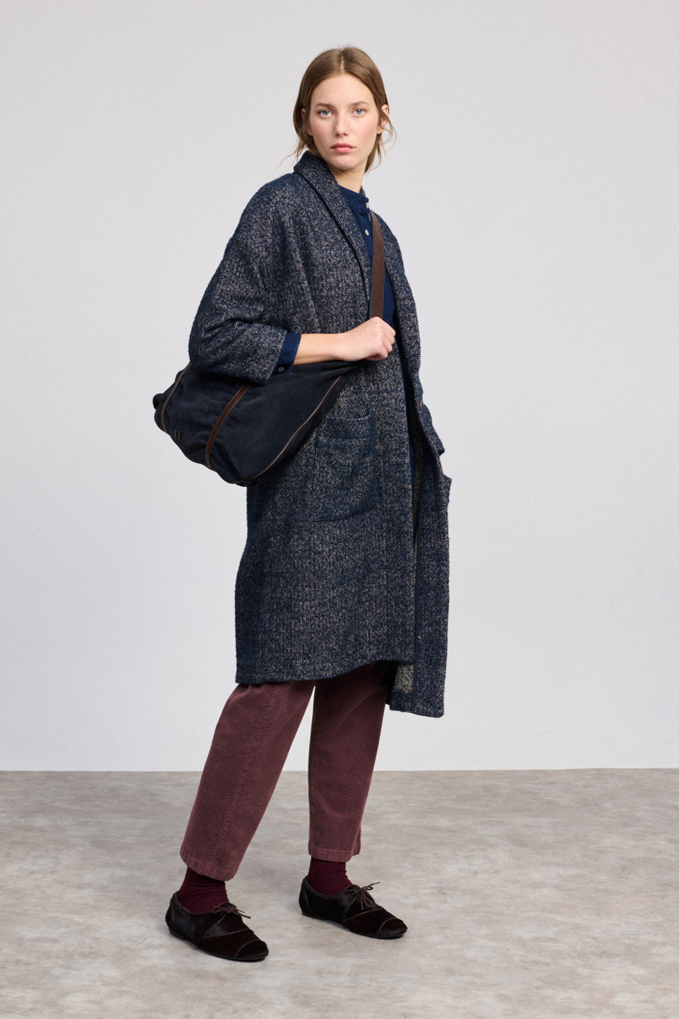 Giacca Abrigo Smoking Donna Navy/Beige