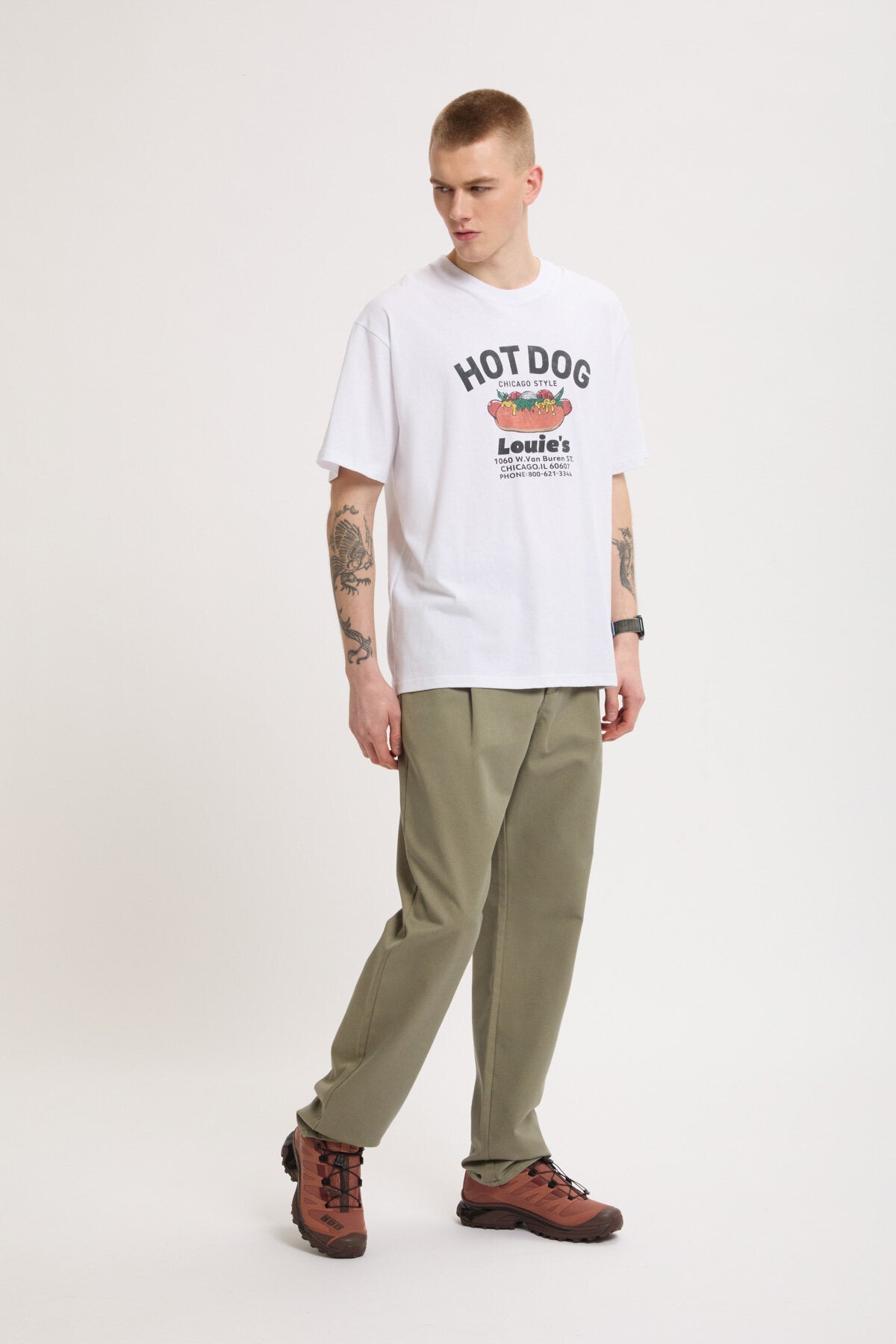 T-shirt Hot Dog Homme White