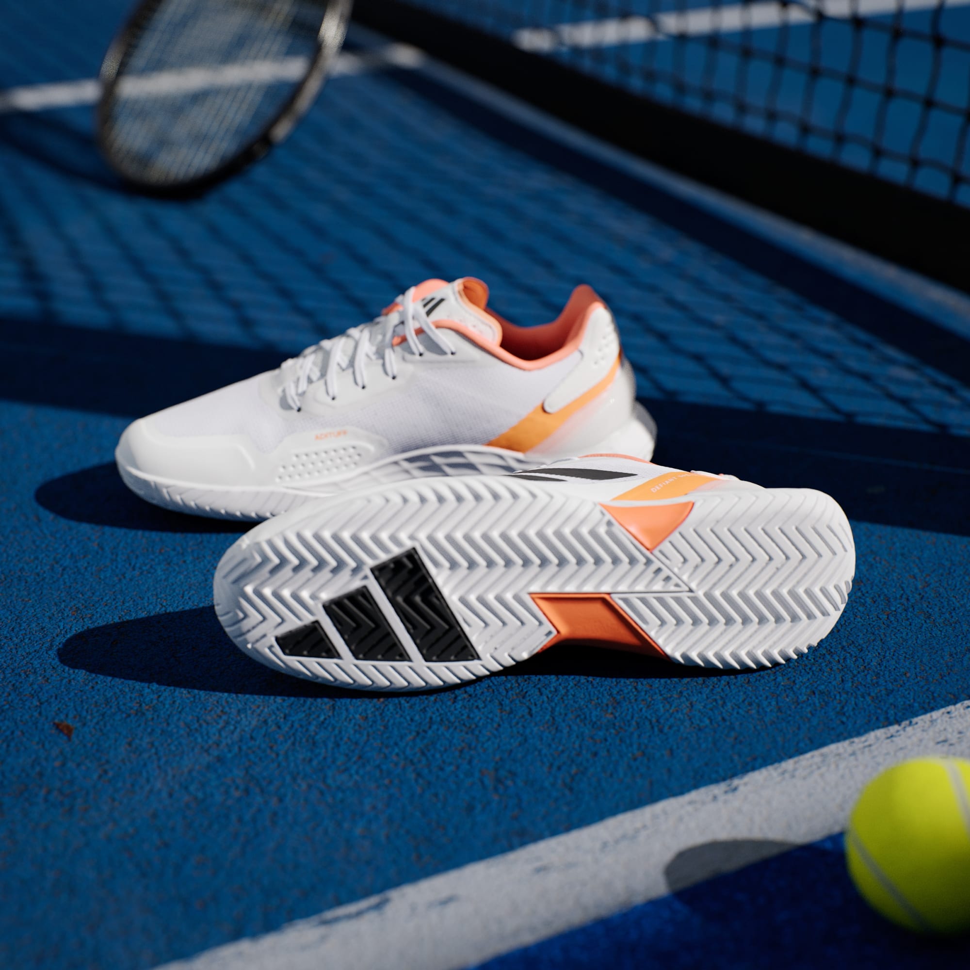 Zapatos de tenis Defiant Speed 2 Hombre Cloud White/Core Black/Lucid Orange