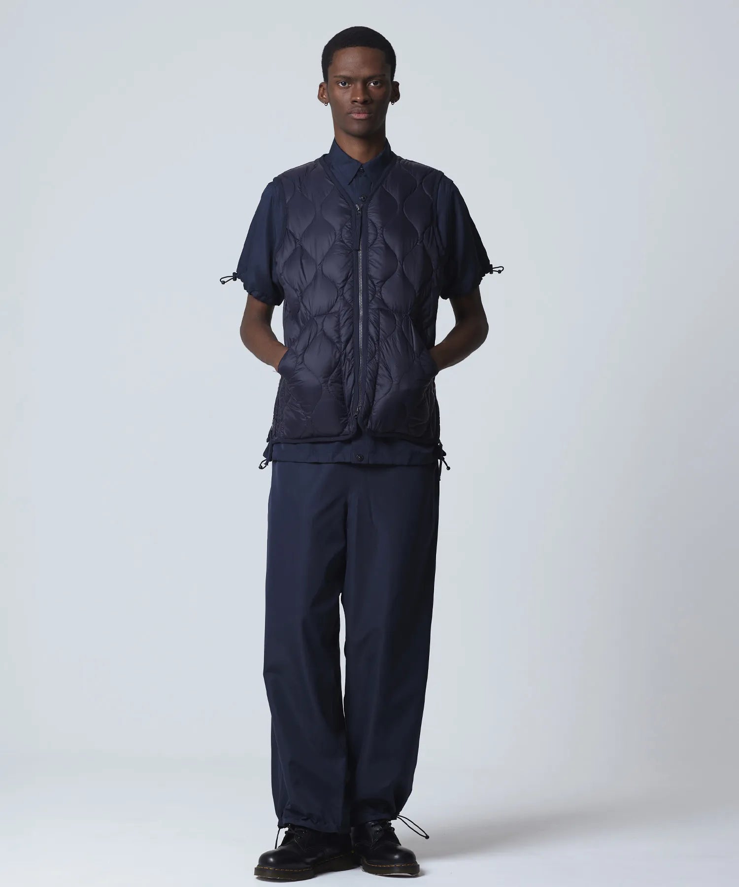 Military Zip Weste Dark Navy