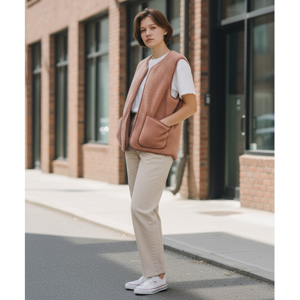 Gilet Pepitco Poket Ruby Tan