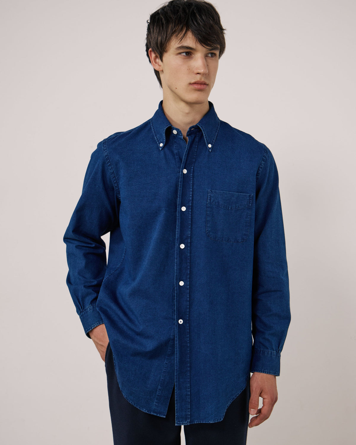 Camicia Ocbd Uomo Indigo