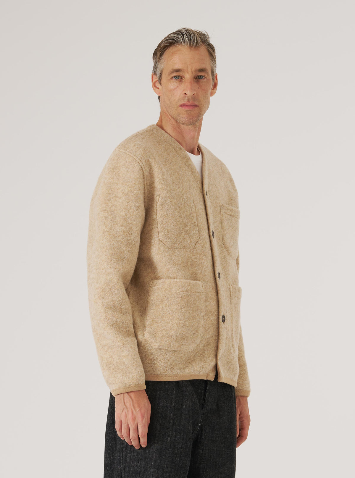 Maglia Wool Fleece Uomo Fawn