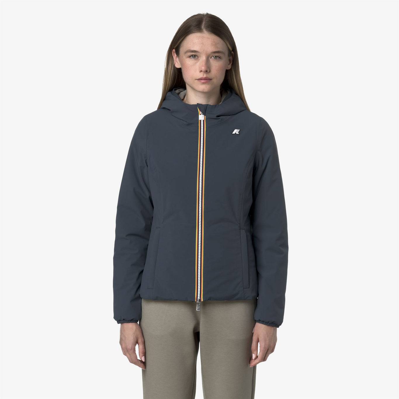 Chaqueta Lily Warm Reversible Mujer Blue Airforce/Green Oak