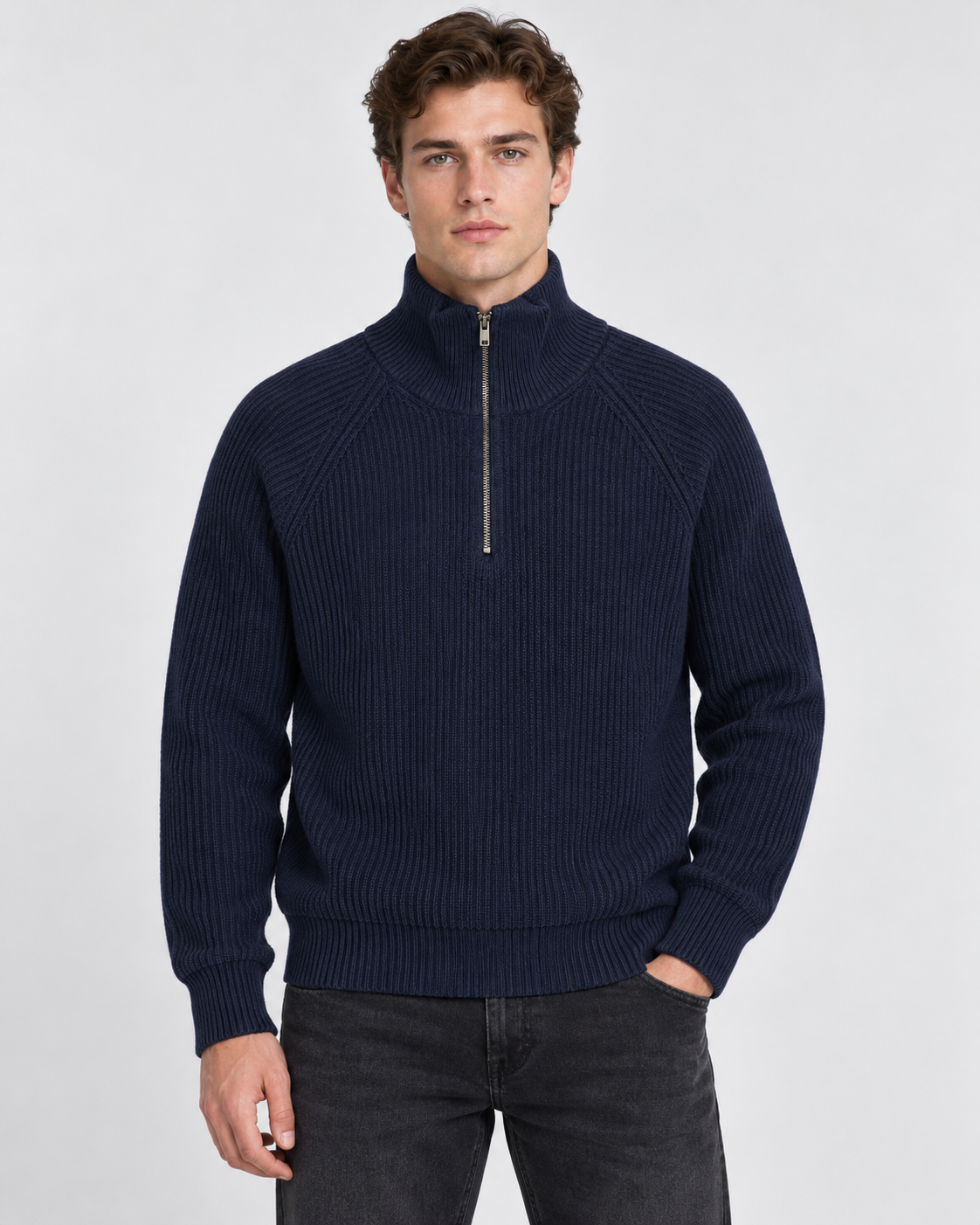 Mann Half Zip Pullover Navy