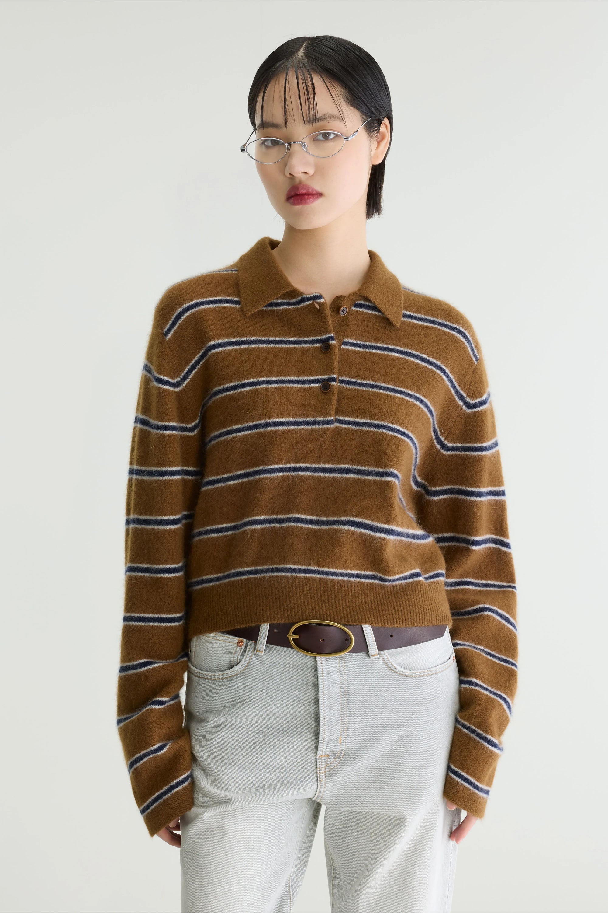 Maglia Dussyr Striped Donna Captain/Choccolate/Oyster