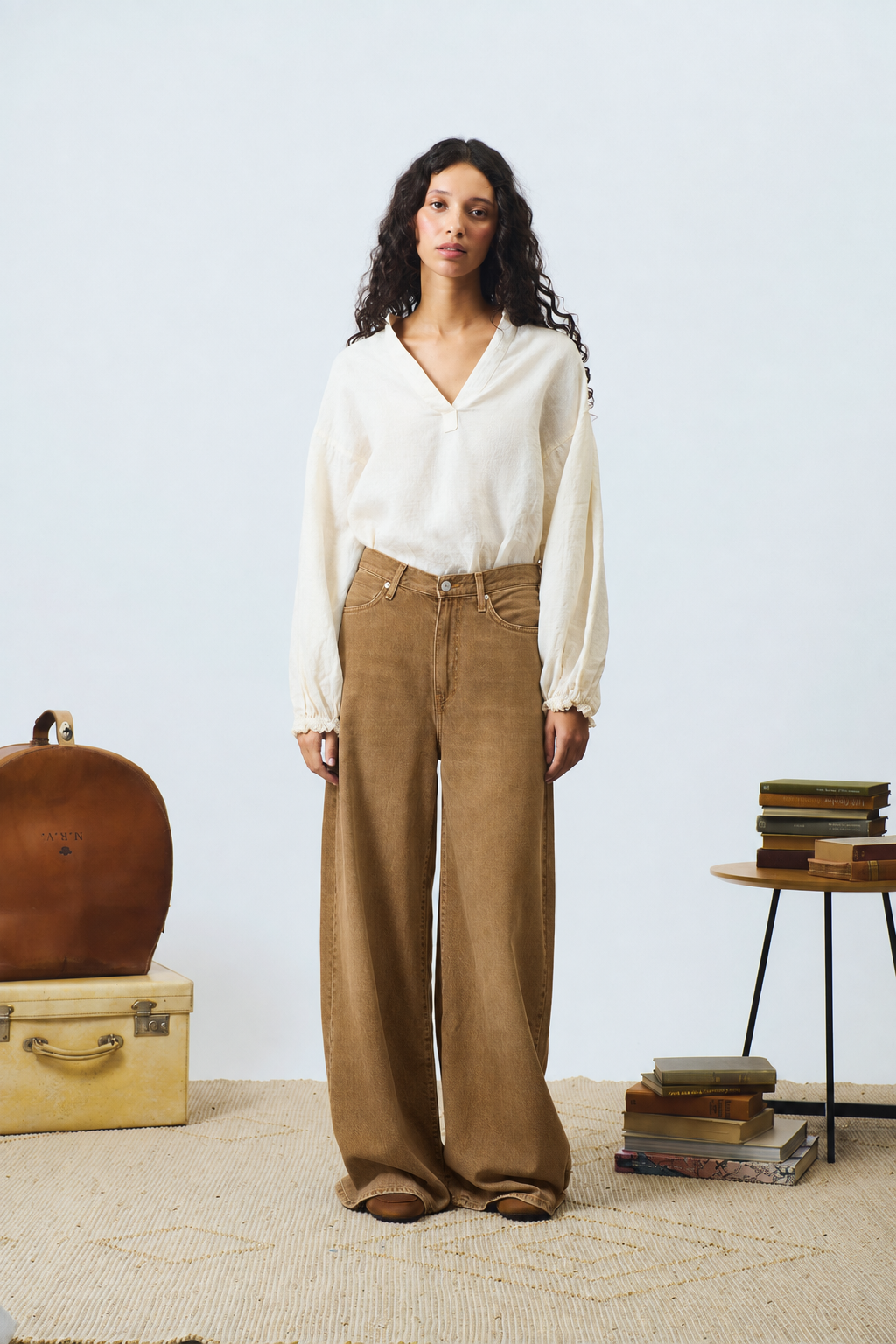 Pantaloni Kaori Bull Donna Vintage Dyed Sienna