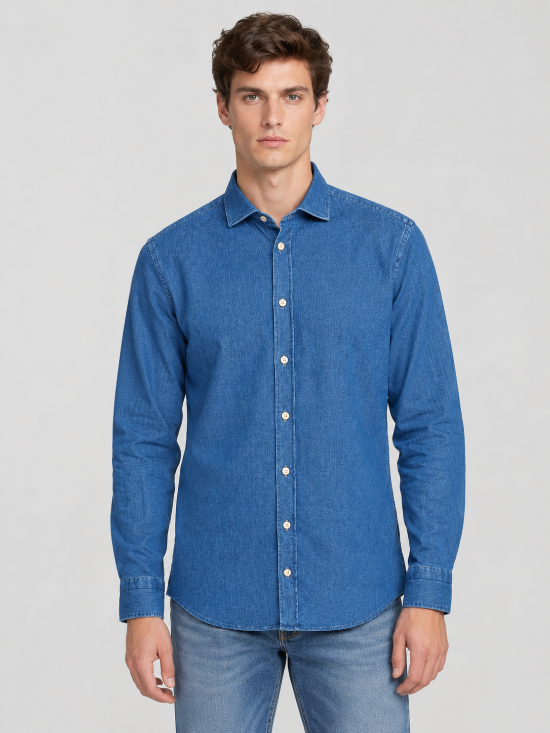 Simo Jeans Mannen Overhemd