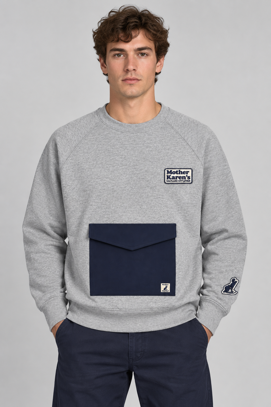 Maglia Cedar Uomo Melange Grey/Navy