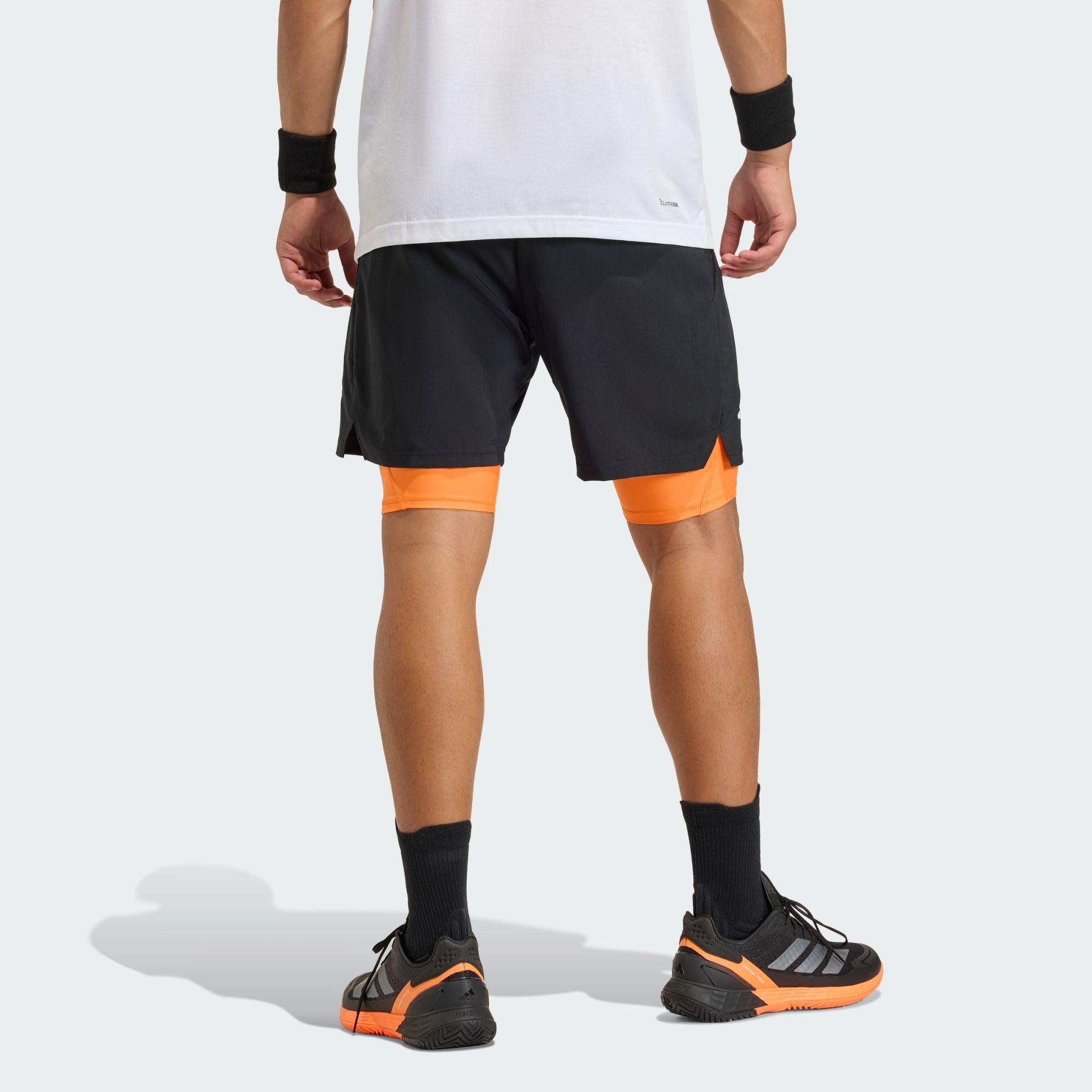 Men's Club Climacool 2 In 1 Shorts Black/Pure Orange