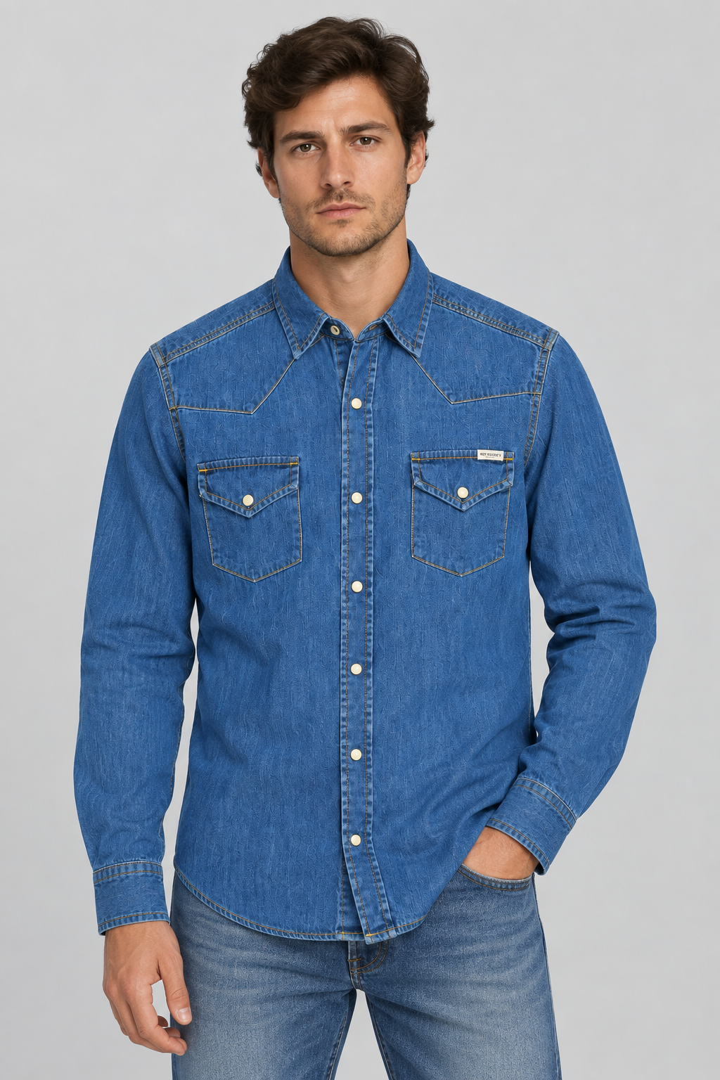 Martin Hemd Mid Wash Denim