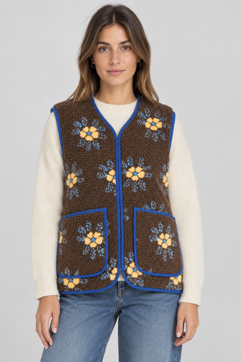 Gilet Terence Donna Chocolate Flower