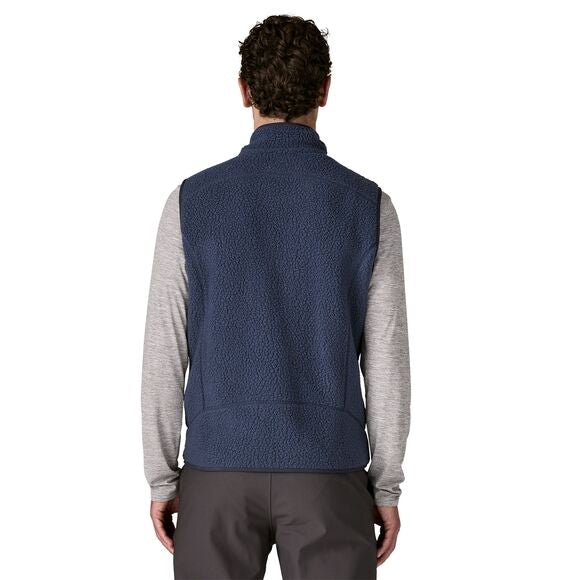 Mann Retro Pile Weste New Navy/Sunken Blue