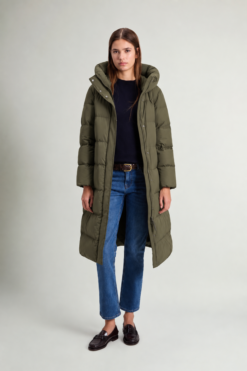 Plumifero Madison Long Mujer Dark Green