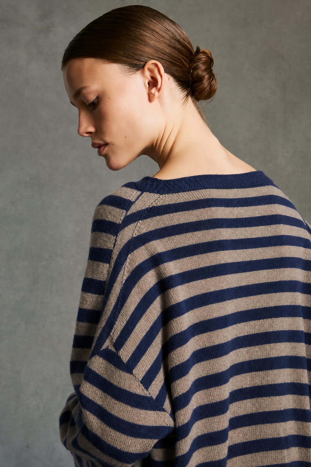 Maglia Vanessa Stripe Donna Navy/Latte