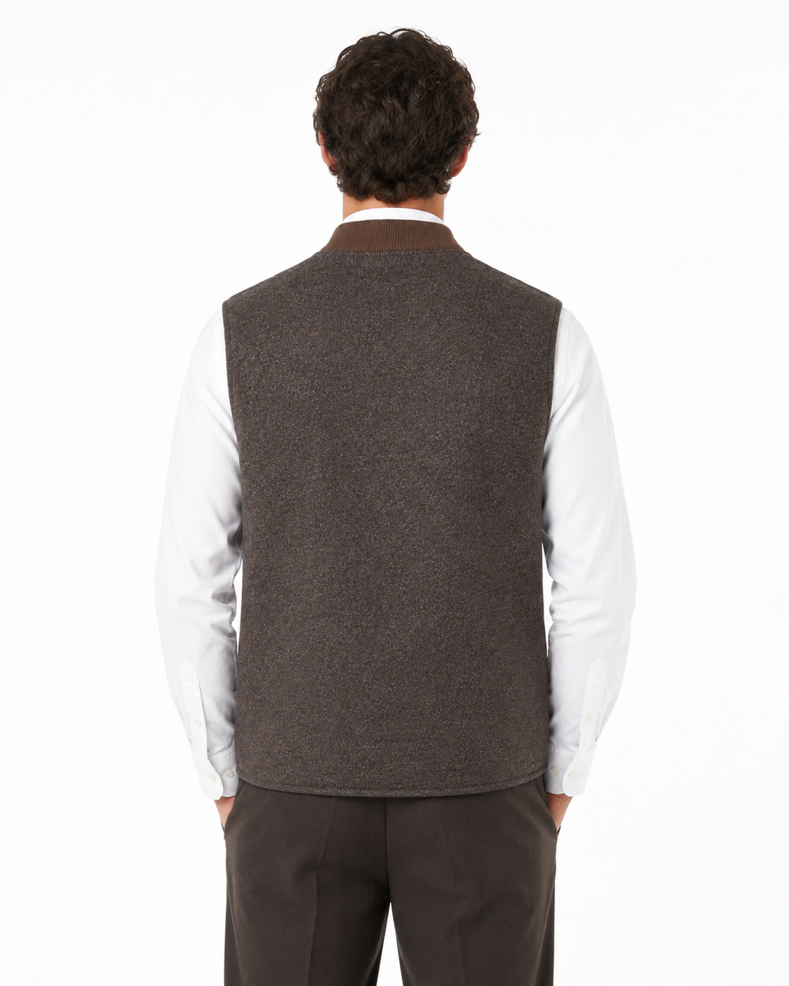 Gilet Donegal Reversible Homme Brown