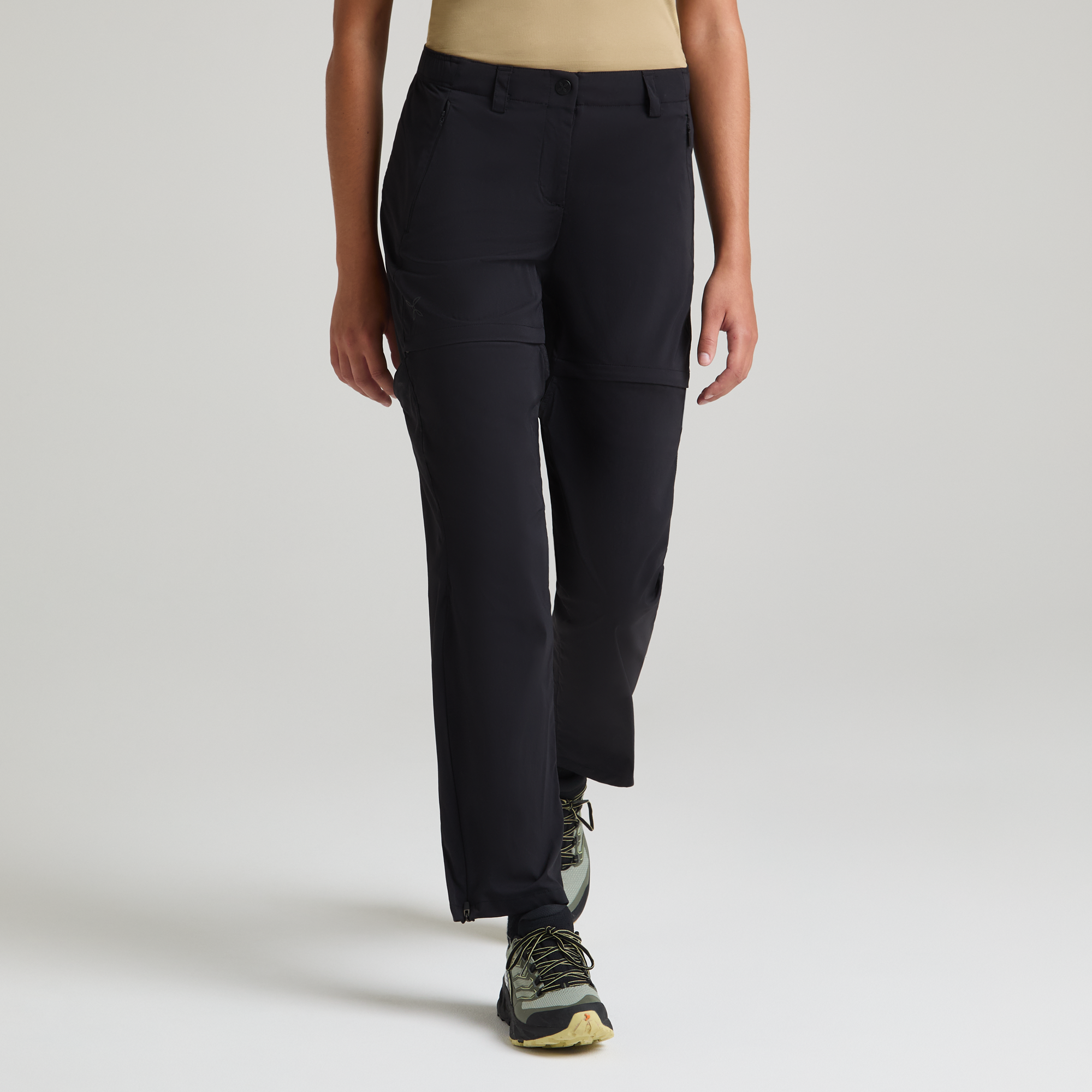 Pantaloni Route Zip Off Donna Desert Beige