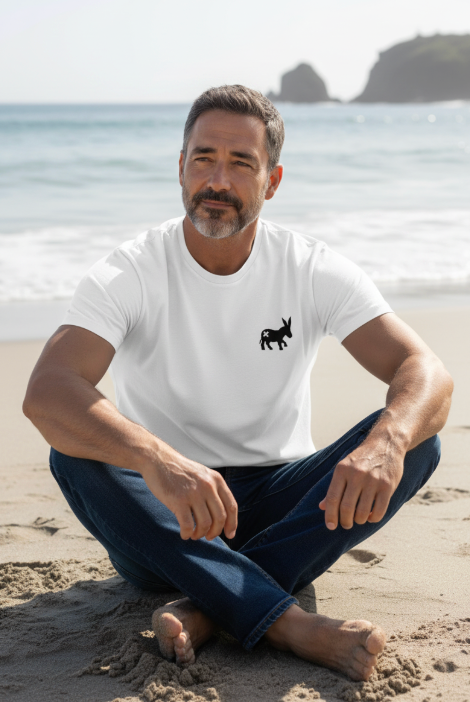 Camiseta Classic Logo Hombre White/Black