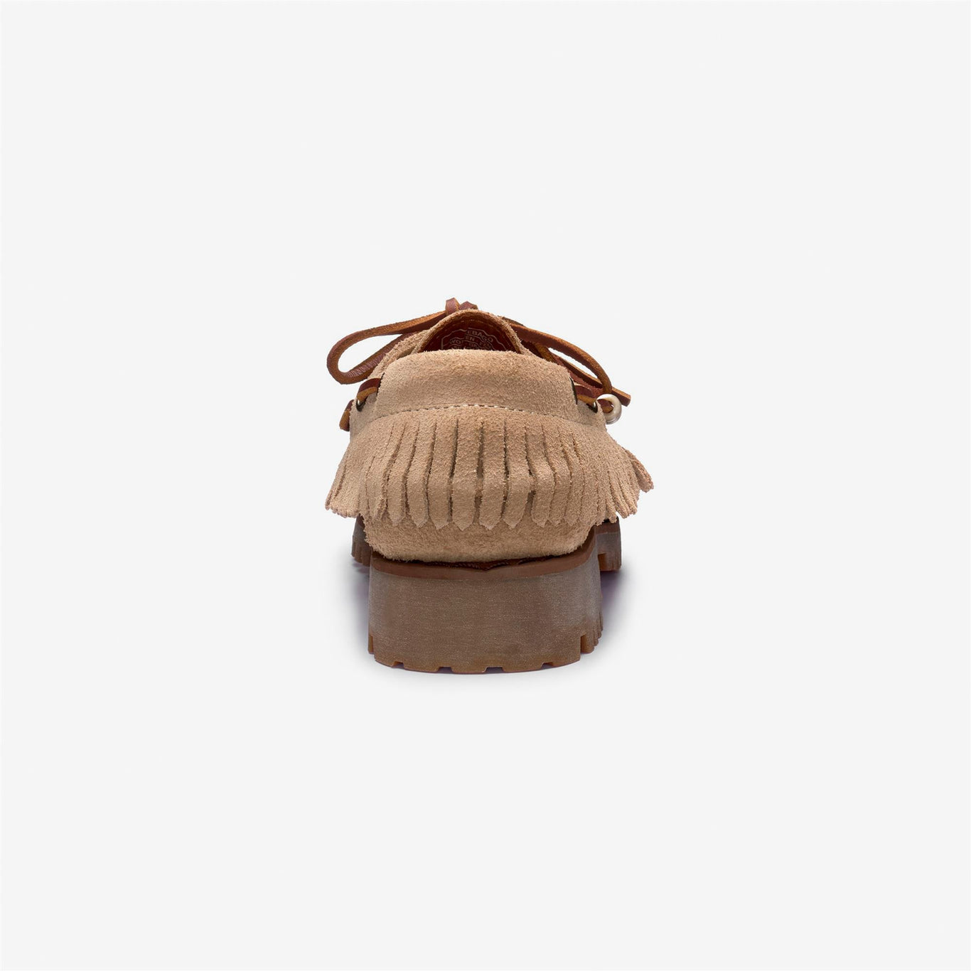 Scarpe Ranger Suede Fringe Donna Beige Camel - Vista posteriore