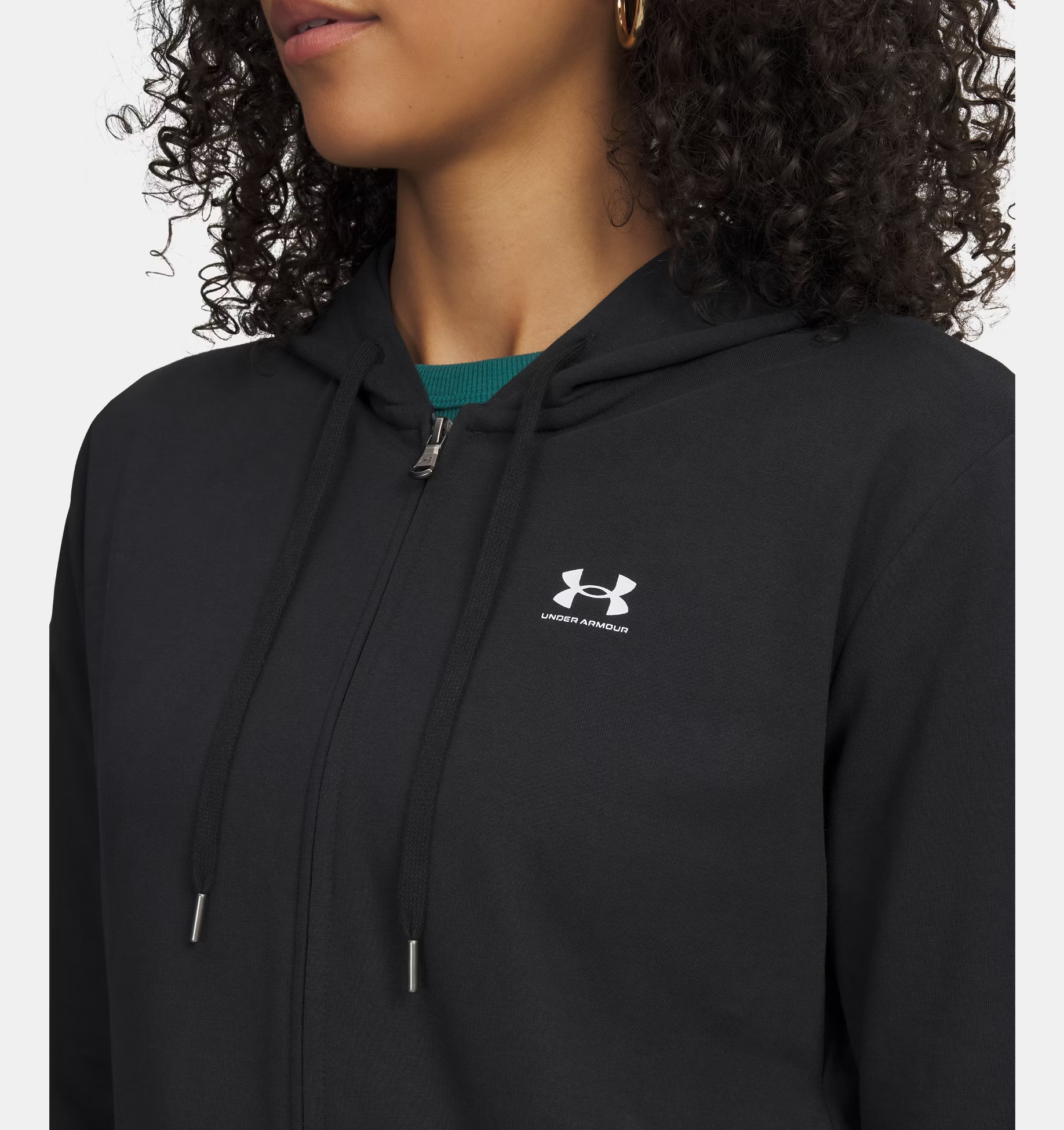 Maglia Sport Terry Full Zip Donna Black