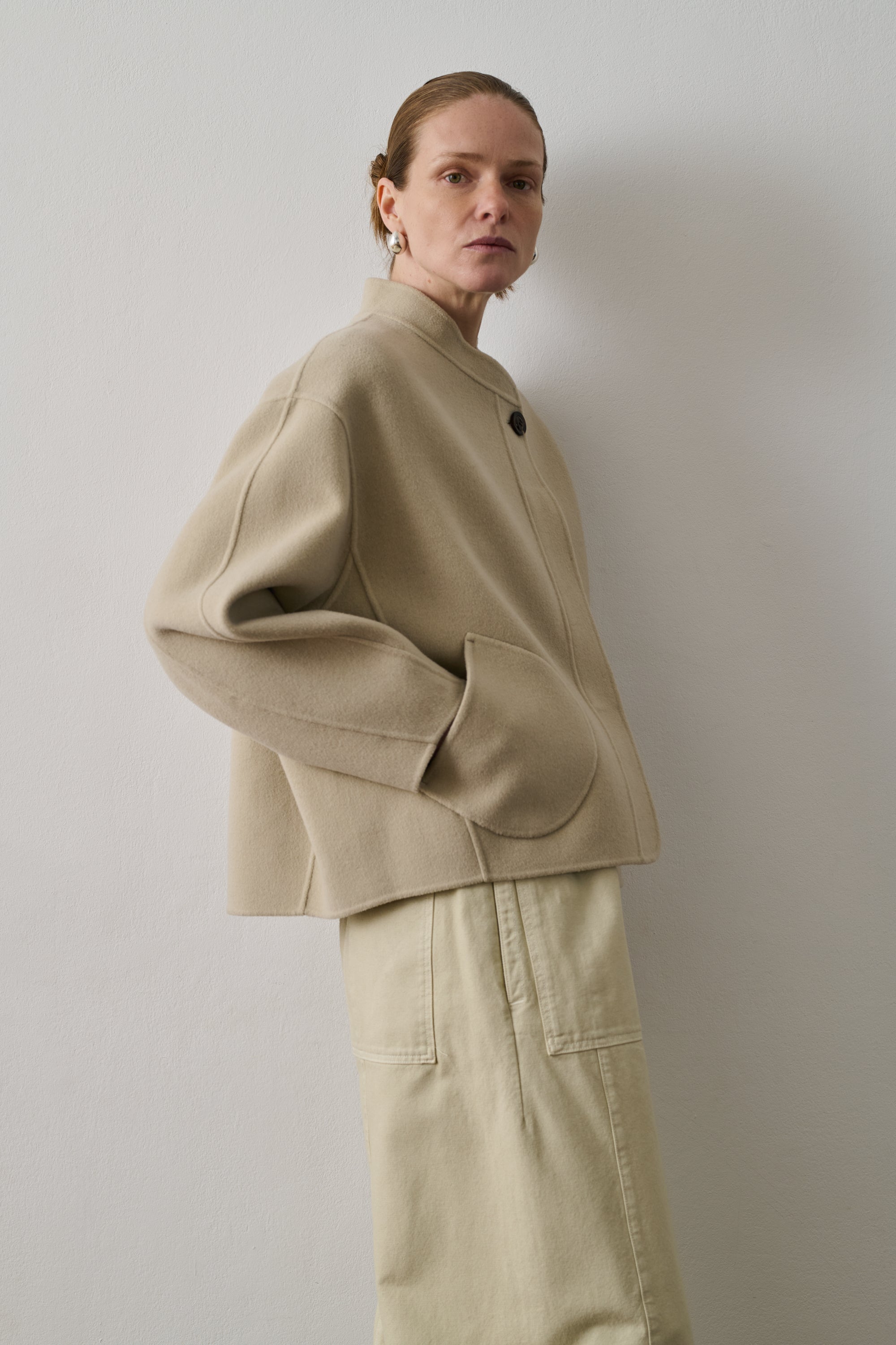 Giacca Windsor Donna Beige Chine