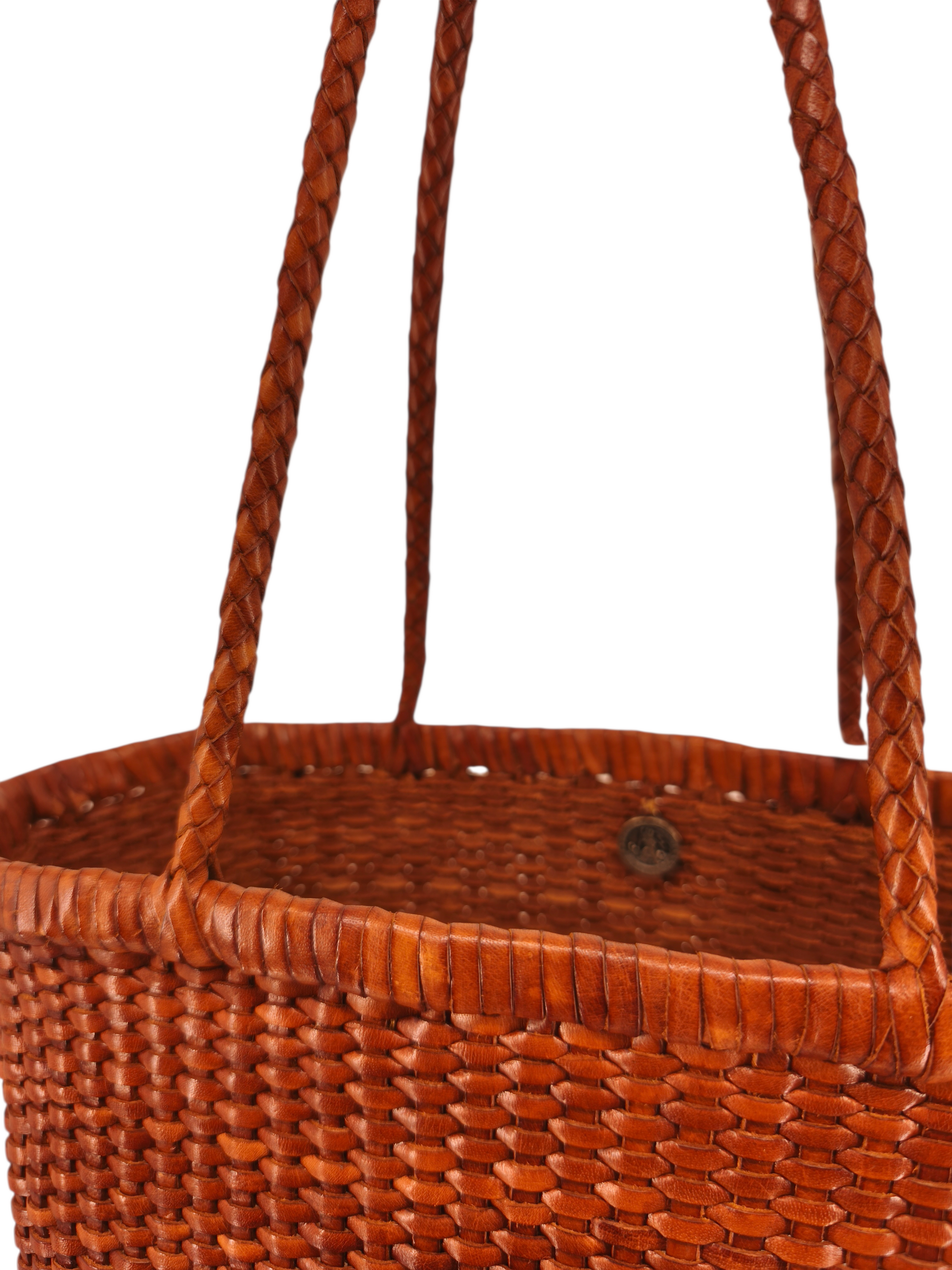 Bolsa Weave Basket Small Mujer Tan