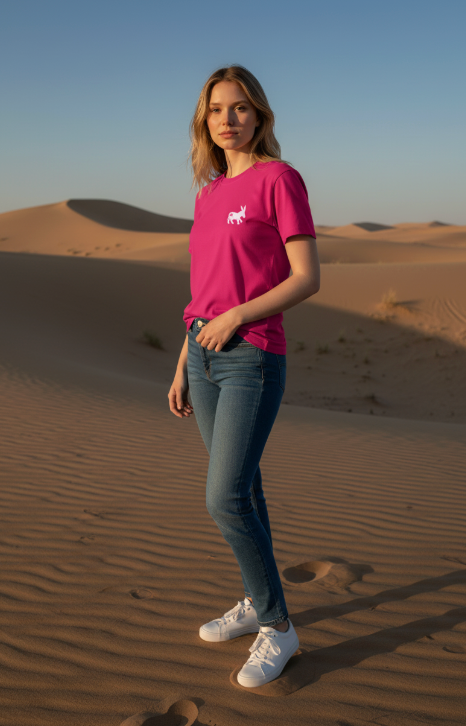 T-shirt Classic Logo Femme Electric Magenta