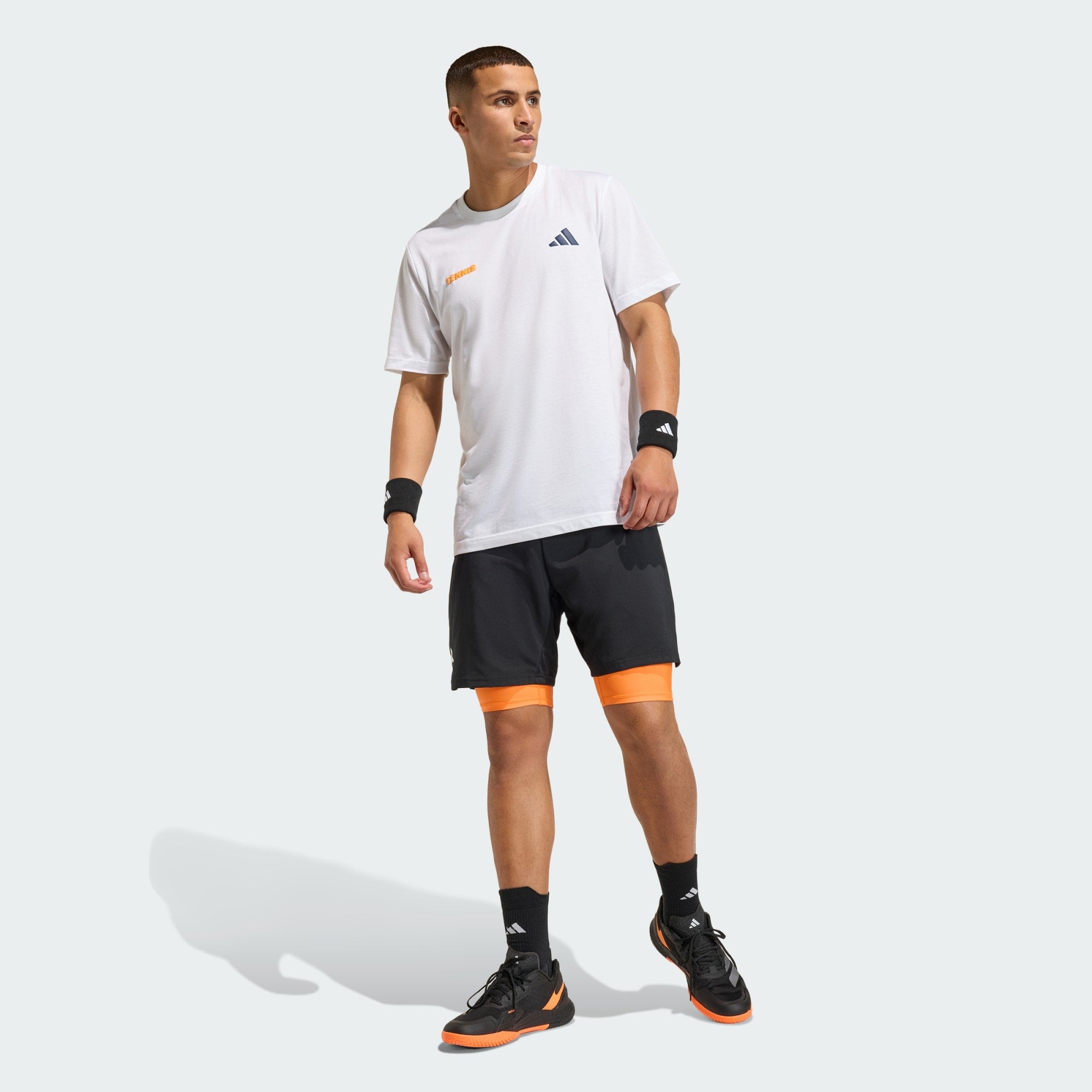 Men's Club Climacool 2 In 1 Shorts Black/Pure Orange