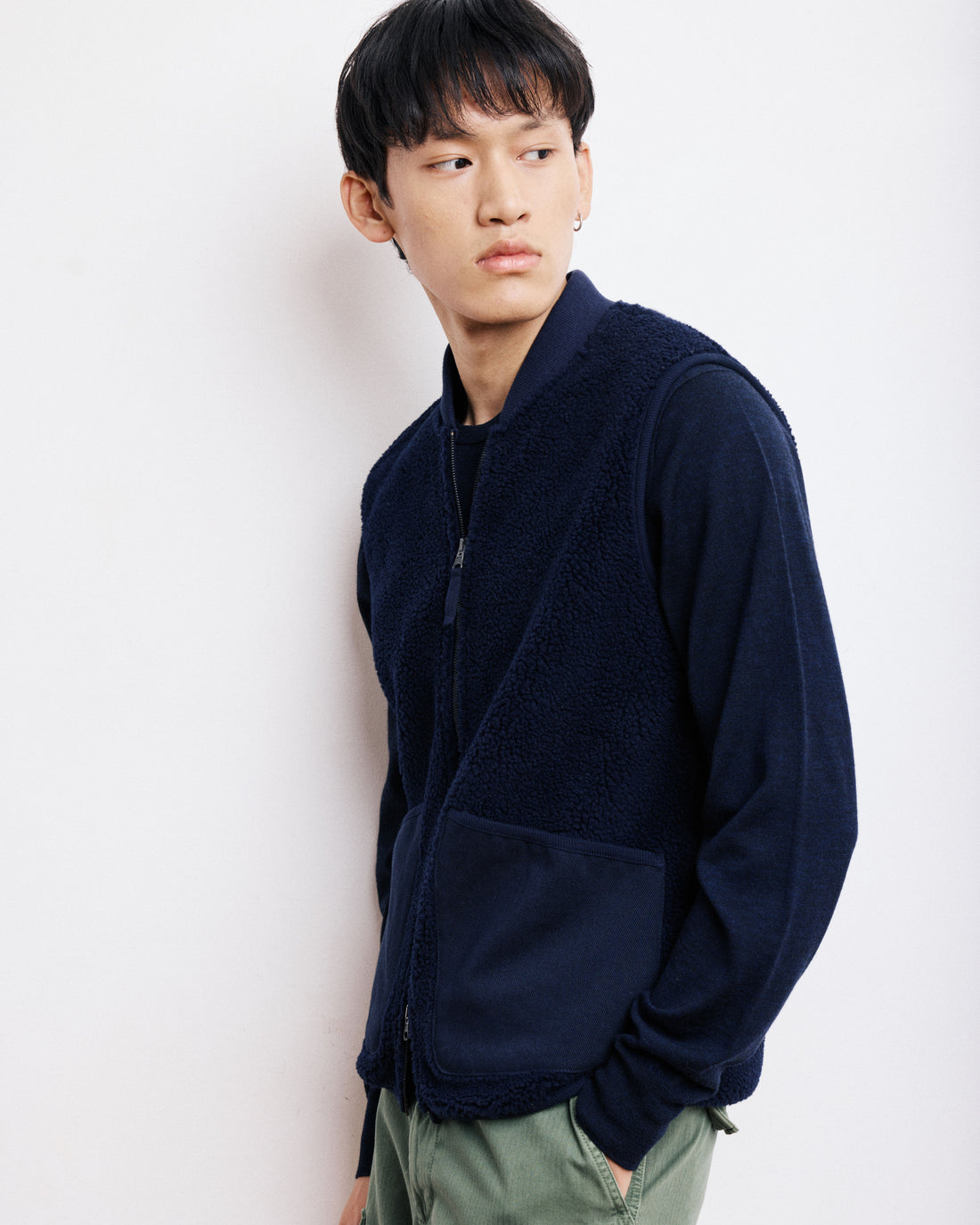 Gilet Sherpa Uomo Navy Blue