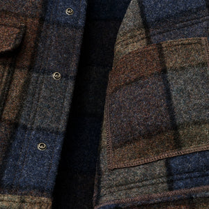 Chaqueta Mackinaw Wool Hombre Blue/Brown/Gray