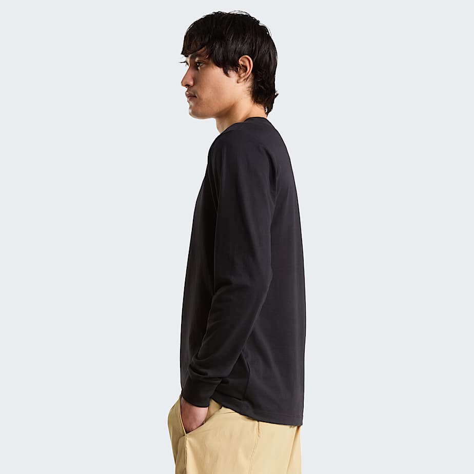 Men's Evolution Simple Dome Regular Long Sleeve T-shirt Black