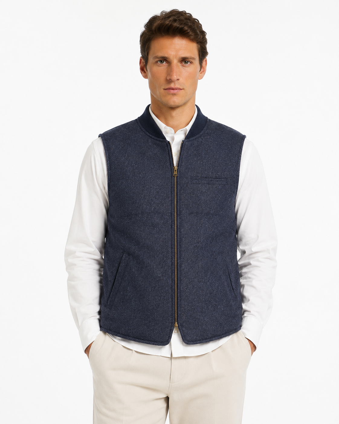 Gilet Donegal Reversible Homme Navy